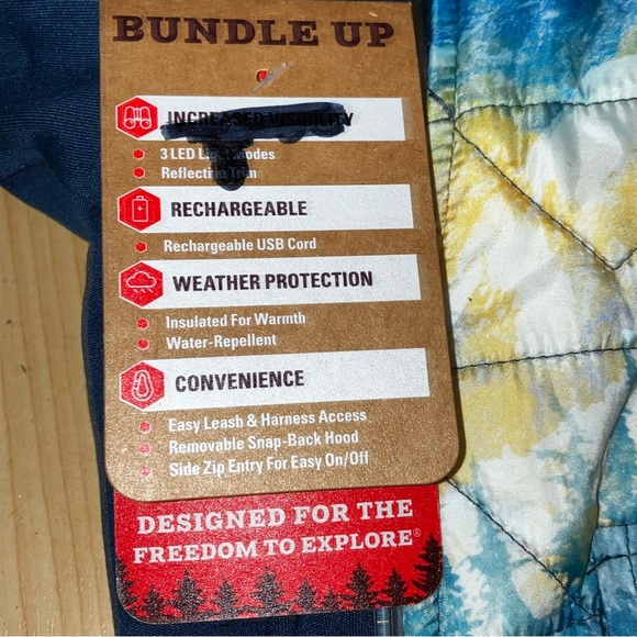 Beautiful Multi Colored Winter Light Up Dog Coat NWT - Picture 12 of 14